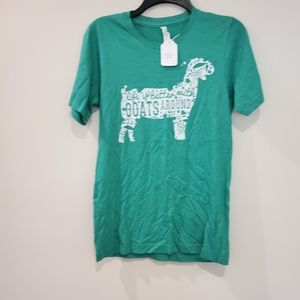 RUBYS RUBBISH GREEN GOAT SHIRT